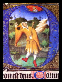 Folle ispirato. Breviario di Parigi, manoscritto, XV secolo,Châteauroux.